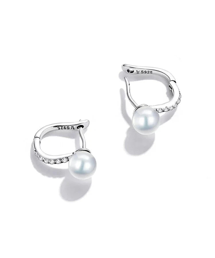 Luxury Silver Pearl Earring